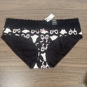 Torrid Halloween Hipster Panties – Ghost and Pink Bow Print Lace Trim Underwear